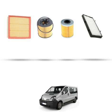 Kit tagliando 4 filtri compatibile con Nissan Primastar 2.5 dci 99kw Dal 2002 (1/5)