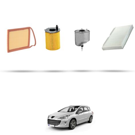 Kit tagliando 4 filtri compatibile con Peugeot 308 1.6 Hdi 82kw Dal 2010 (1/5)