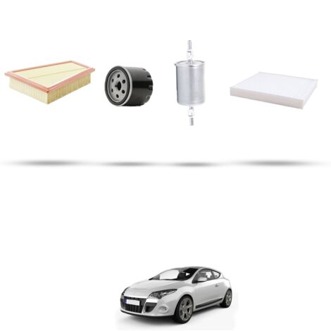 Kit tagliando 4 filtri compatibile con Renault Megane III 1.6 16V 74Kw dal 2008 (1/5)