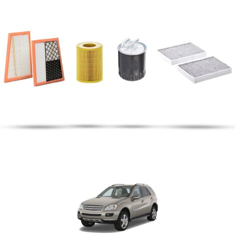 Kit tagliando 4 filtri compatibile con Mercedes Classe M (W164) 320 cdi 165kw Dal 2005 al 2009 (1/5)