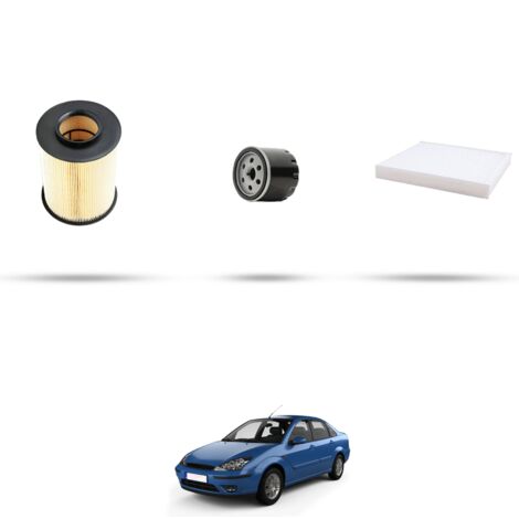 Kit tagliando 3 filtri compatibile con Ford Focus II 1.6 16V 74kw dal 2004 (1/4)