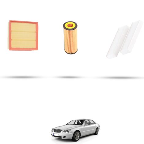 Kit tagliando 3 filtri compatibile con Mercedes Classe S (W220) 400 CDI 191kw Dal 2003 (1/4)