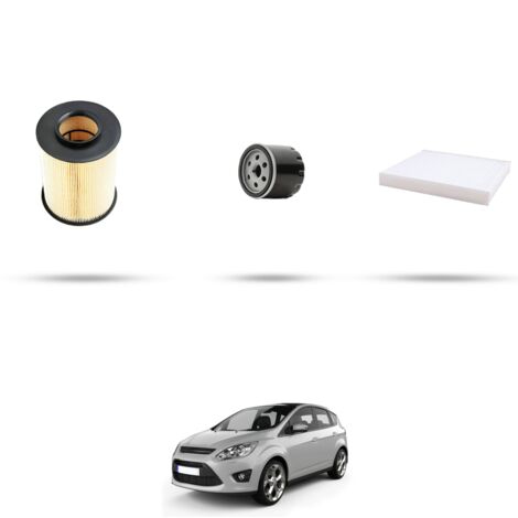 Kit tagliando 3 filtri compatibile con Ford C-Max II 1.6 flexifuel 63kw dal 2011 (1/4)