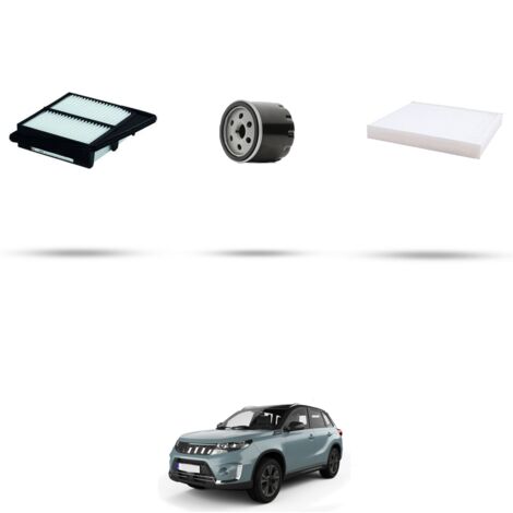 Kit tagliando 3 filtri compatibile con Suzuki Vitara II 1.0 82kw Dal 2018