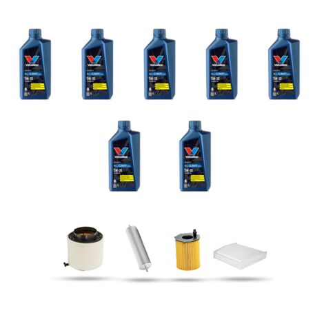 Kit tagliando 4 FILTRI e 7L OLIO compatibile con Audi Q5 (8RB) 3.0 tdi 190kw dal 2012 (1/5)