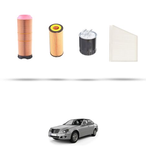 Kit tagliando 4 filtri compatibile con Mercedes Classe E (w211,S211) E200 CDI 90kw dal 2002 al 2006 (1/5)