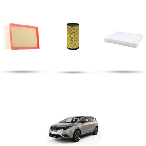 Kit tagliando 3 filtri compatibile con Renault Espace V 2.0 Blue dCi 200 147Kw dal 2018 (1/4)