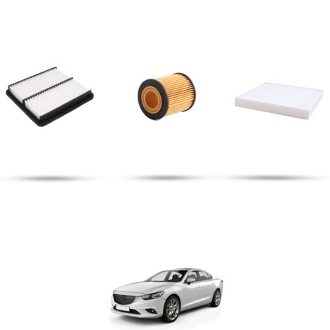 Kit tagliando 3 filtri compatibile con Mazda 6 (GG,GY) 2.0 104kw dal 2002 al 2005 (1/4)