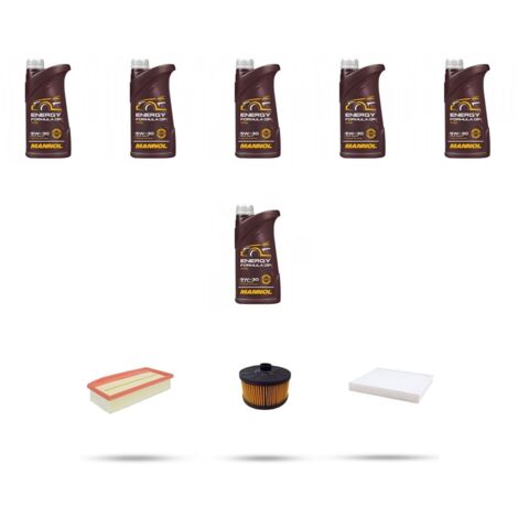 Kit tagliando 3 FILTRI e 6L OLIO compatibile con Dacia Duster II 1.3 TCE 110kw dal 2019 (1/4)