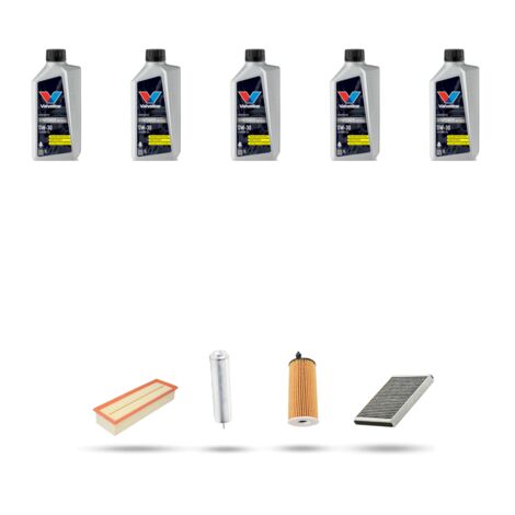 Kit tagliando 4 FILTRI e 5L OLIO compatibile con Bmw serie 5 (F10, F11, F18) 520d 140kw dal 2014 (1/5)