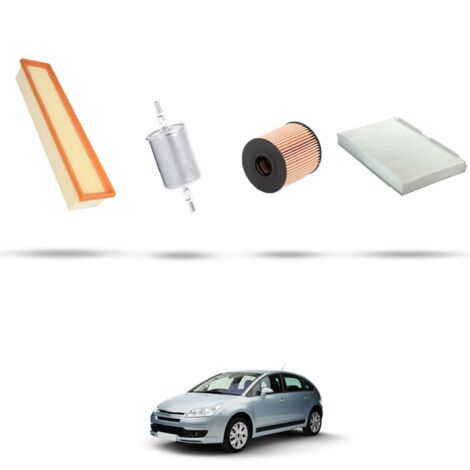 Kit tagliando 4 filtri compatibile con Citroen C4 1.6 16v 80kw dal 2004 al 2008 (1/5)