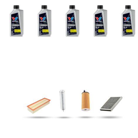 Kit tagliando 4 FILTRI e 5L OLIO compatibile con Bmw serie 5 (F10, F11, F18) 518d 110kw dal 2014