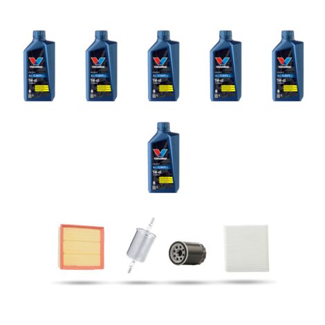 Kit tagliando 4 FILTRI e 6L OLIO compatibile con Audi A6 (C5) 2.4 30v 100kw dal 1998 (1/5)