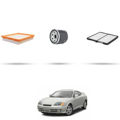 Kit tagliando 3 filtri compatibile con Hyundai Coupe II 1.6 16v 77kw (GK) dal 2002 (1/4)
