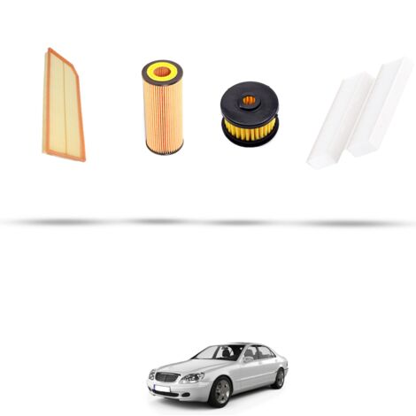 Kit tagliando 4 filtri compatibile con Mercedes Classe S (W220) 320 CDI 145kw Dal 1999 (1/5)