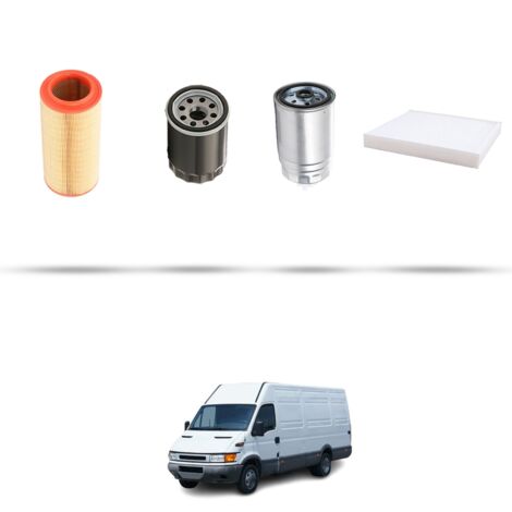 Kit tagliando 4 filtri compatibile con Iveco Daily III 35-17 3.0 Turbo Diesel 122kw dal 2004 (1/5)