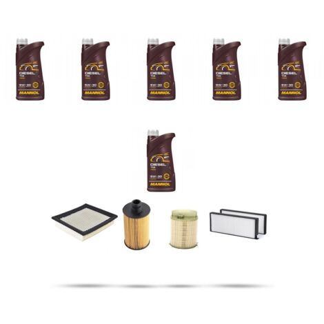 Kit tagliando 4 FILTRI e 6L OLIO compatibile con Ssangyong Rexton W 2.0 di 114kw dal 2013