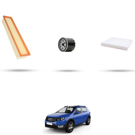 Kit tagliando 3 filtri compatibile con Dacia Sandero II 1.2 54kw dal 2015 (1/4)