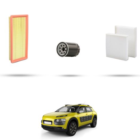 Kit tagliando 3 filtri compatibile con Citroen C4 Cactus 1.2 Puretech 55kw dal 2014