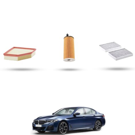 Kit tagliando 3 filtri compatibile con Bmw serie 5 (G30,G31,F90) 530e 200kw dal 2020 (1/4)