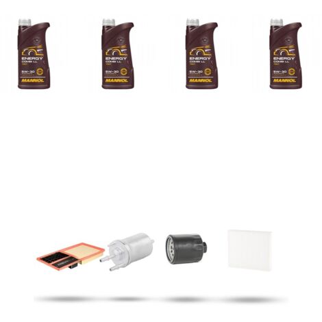 Kit tagliando 4 FILTRI e 4L OLIO compatibile con Vw POLO V (6R,6C) 1.4 16v 63kw Dal 2009 (1/5)