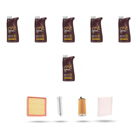 Kit tagliando 4 FILTRI e 6L OLIO compatibile con Bmw serie 3 (F30, F80,F31) 316d 85kw dal 2012 (1/5)