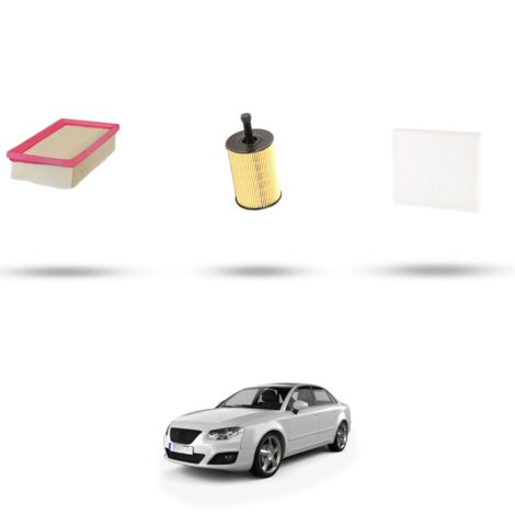 Kit tagliando 3 filtri compatibile con Seat Exeo 1.6 (3R5,3R2) 2.0 TDI 125kw dal 2009 (1/4)
