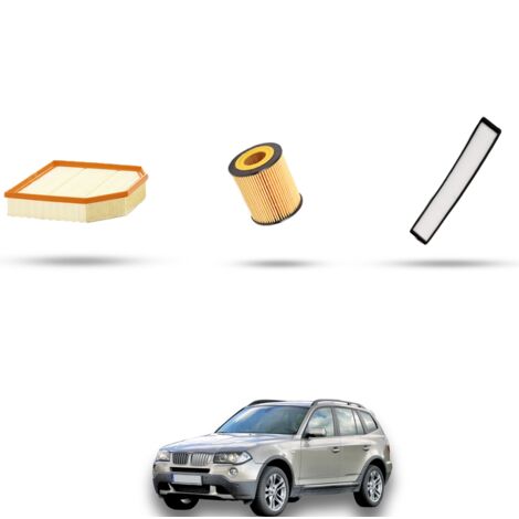 Kit tagliando 3 filtri compatibile con Bmw x3 (E83) 3.0si 200kw dal 2006 al 2010 (1/4)