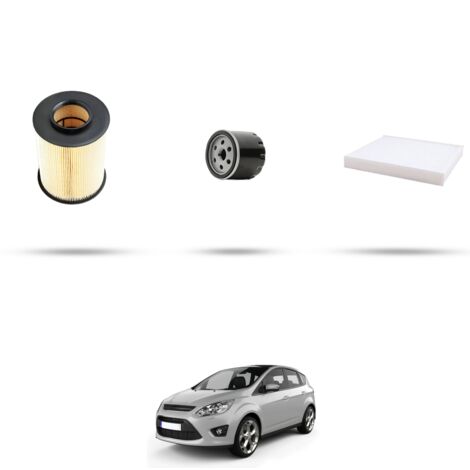 Kit tagliando 3 filtri compatibile con Ford C-Max II 1.6 EcoBoost 134kw dal 2010 (1/4)