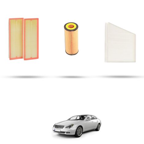 Kit tagliando 3 filtri compatibile con Mercedes CLS (C219) 500 225kw Dal 2004 (1/4)
