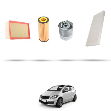 Kit tagliando 4 filtri compatibile con Mercedes Classe A (w169) A160 CDI 60kw Dal 2004 al 2012 (1/5)