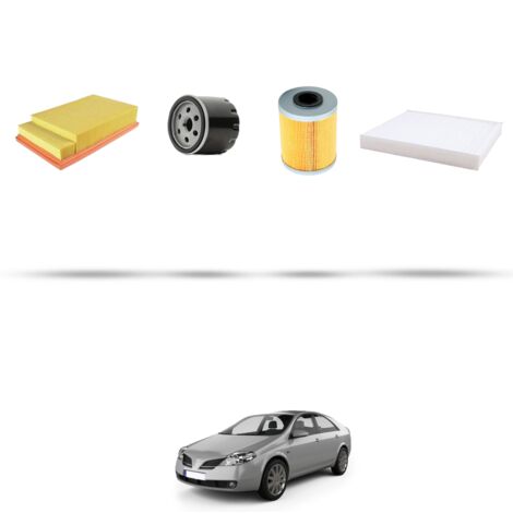 Kit tagliando 4 filtri compatibile con Nissan Primera (P12) 1.9 88Kw Dal 2003 (1/5)