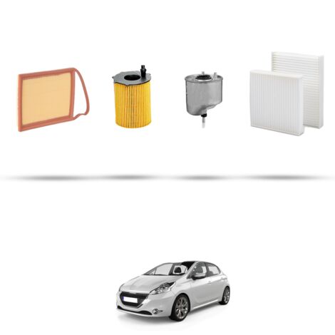 Kit tagliando 4 filtri compatibile con Peugeot 208 1.6 HDI FAP 82kw Dal 2012 (1/5)