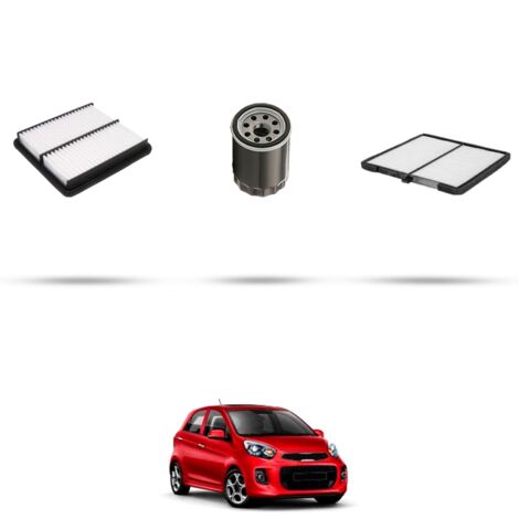 Kit tagliando 3 filtri compatibile con Kia Picanto II (TA) 1.0 51kw dal 2011