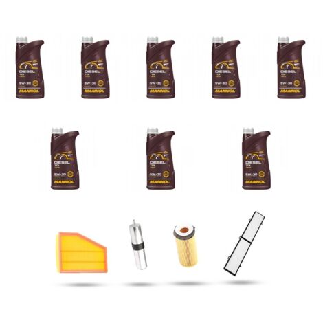Kit tagliando 4 FILTRI e 8L OLIO compatibile con Bmw serie 3 (E90,E91,E92,E93) 325d 150kw dal 2010 (1/5)
