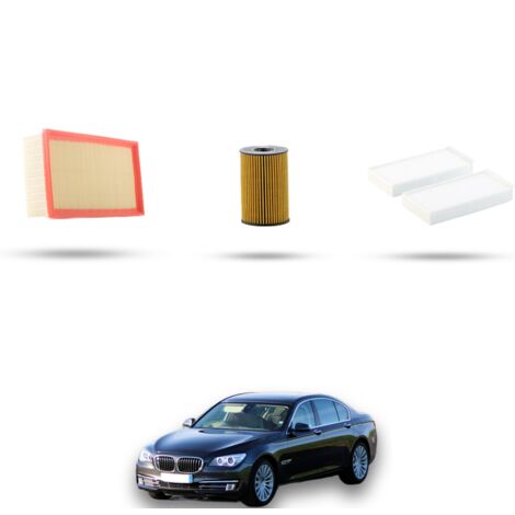 Kit tagliando 3 filtri compatibile con Bmw serie 7 (F01, F02) 760i 400kw dal 2009 (1/4)