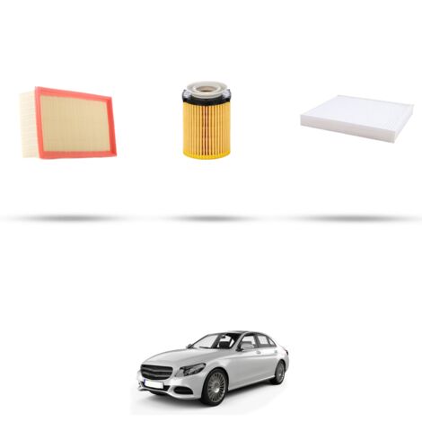Kit tagliando 3 filtri compatibile con Mercedes Classe C (W205,S205,C205) 300 180kw Dal 2015 (1/4)