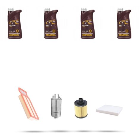 Kit tagliando 4 FILTRI e 4L OLIO compatibile con Fiat Grande Punto 1.3 D Multijet 55kw dal 2005 (1/5)