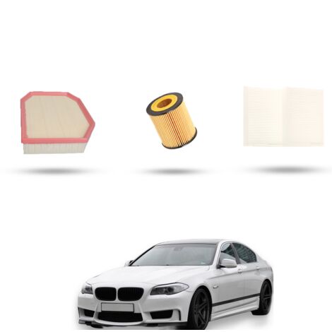 Kit tagliando 3 filtri compatibile con Bmw serie 5 (F10, F11, F18) 523I 150kw dal 2010 (1/4)