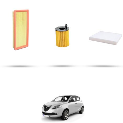 Kit tagliando 3 filtri compatibile con Lancia Ypsilon II (312) 0.9 Twin Air 59kw dal 2013 (1/4)
