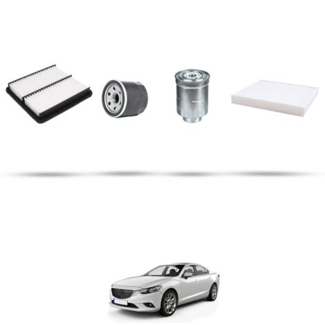 Kit tagliando 4 filtri compatibile con Mazda 6 (GG,GY) 2.0 CD 105kw dal 2005 al 2007 (1/5)