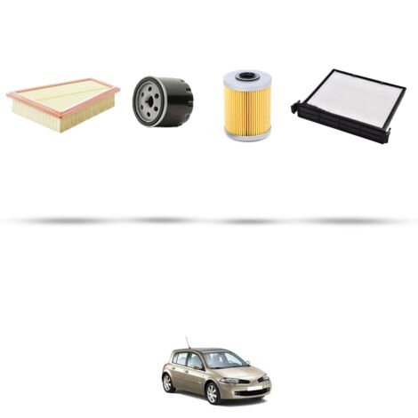 Kit tagliando 4 filtri compatibile con Renault Megane II 1.9 dci 88kw Dal 2002 (1/5)
