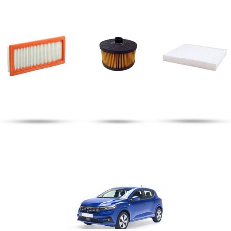 Kit tagliando 3 filtri compatibile con Dacia Sandero III 1.0 Lpg 74kw dal 2021 (1/4)