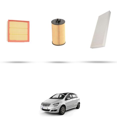 Kit tagliando 3 filtri compatibile con Mercedes Classe B (W245) B200 Turbo 142kw Dal 2005 al 2011 (1/4)