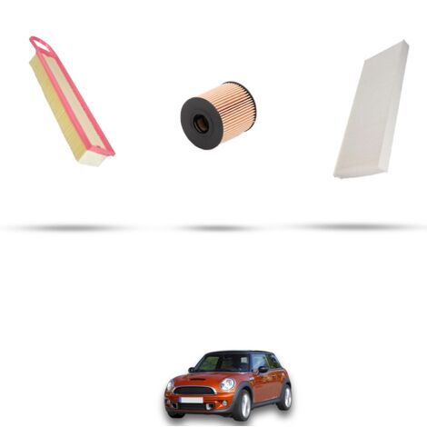 Kit tagliando 3 filtri compatibile con Mini Cooper II (R55,R56,R57,R60) 1.6 88kw dal 2006 (1/4)