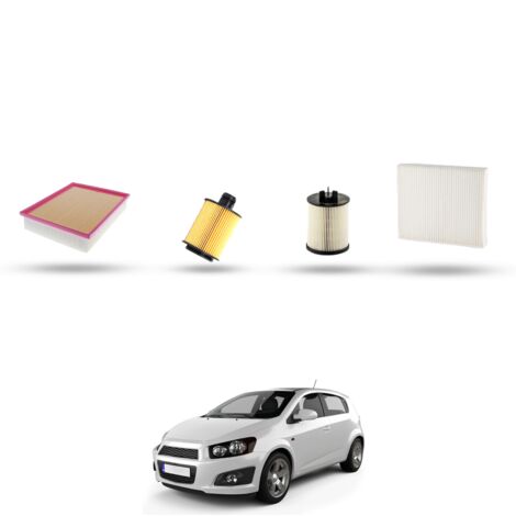 Kit tagliando 4 filtri compatibile con Chevrolet Aveo II 1.3 d 70kw dal 2011 (1/5)
