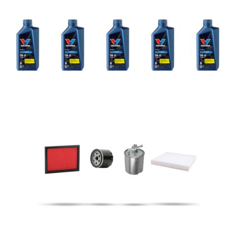 Kit tagliando 4 FILTRI e 5L OLIO compatibile con Nissan Qashqai (J10E,JJ10E) 1.5 Dci 81kw Dal 2010 al 2013 (1/5)