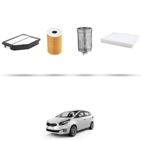 Kit tagliando 4 filtri compatibile con Kia Carens IV 1.7 CRDI 100kw dal 2013