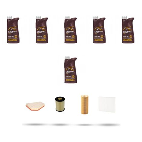 Kit tagliando 4 FILTRI e 6L OLIO compatibile con Volvo V40 II V40 Cross Country Dal 2.0 D3 110kw 2012 al 2015 (1/5)