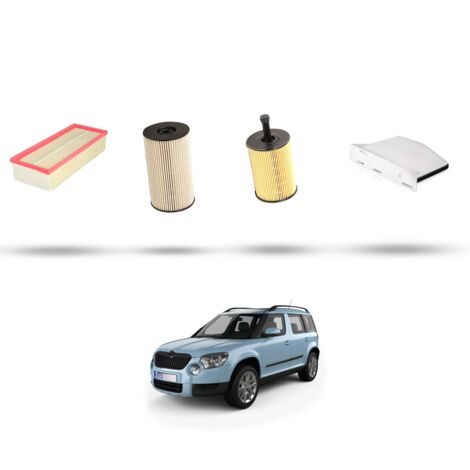 Kit tagliando 4 filtri compatibile con Skoda YETI (5L) 2.0 TDI 103Kw Dal 2009 (1/5)